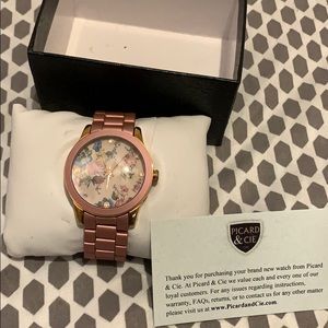 Picard & Cie Rose Gold Floral Watch